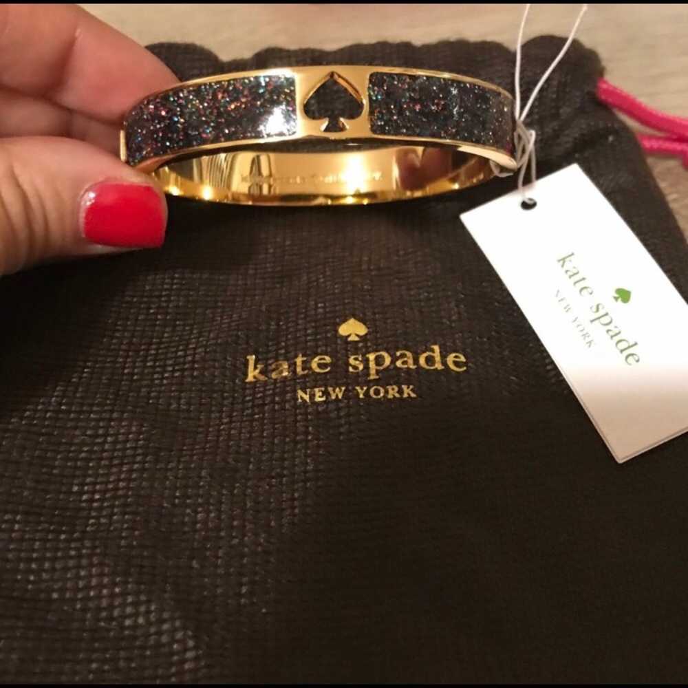 Sparkly multi-glittered Kate Spade bracelet bangle